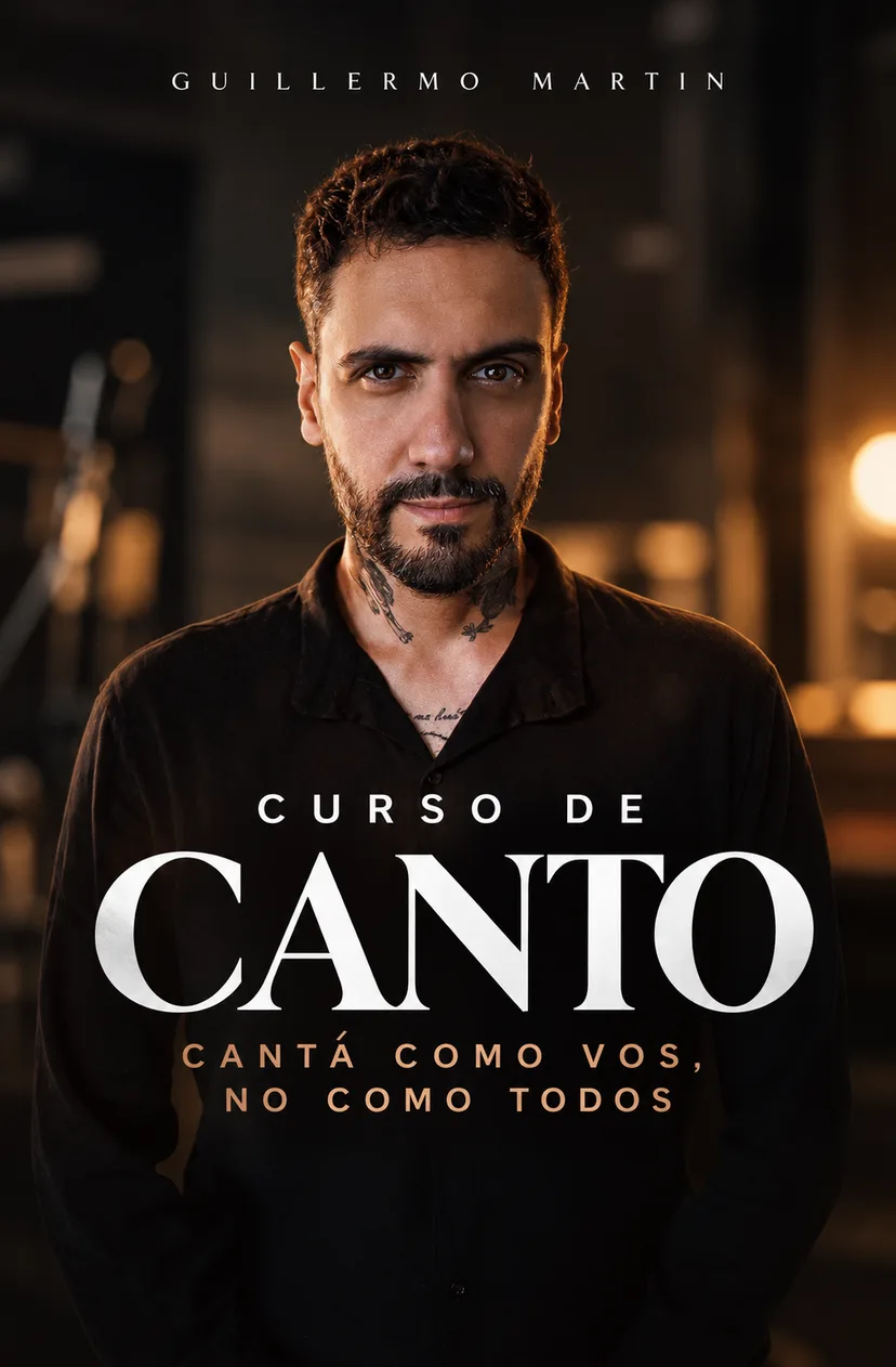 Portada del Curso de Canto en videos de Guillermo Martin: Cantá como vos, no como todos